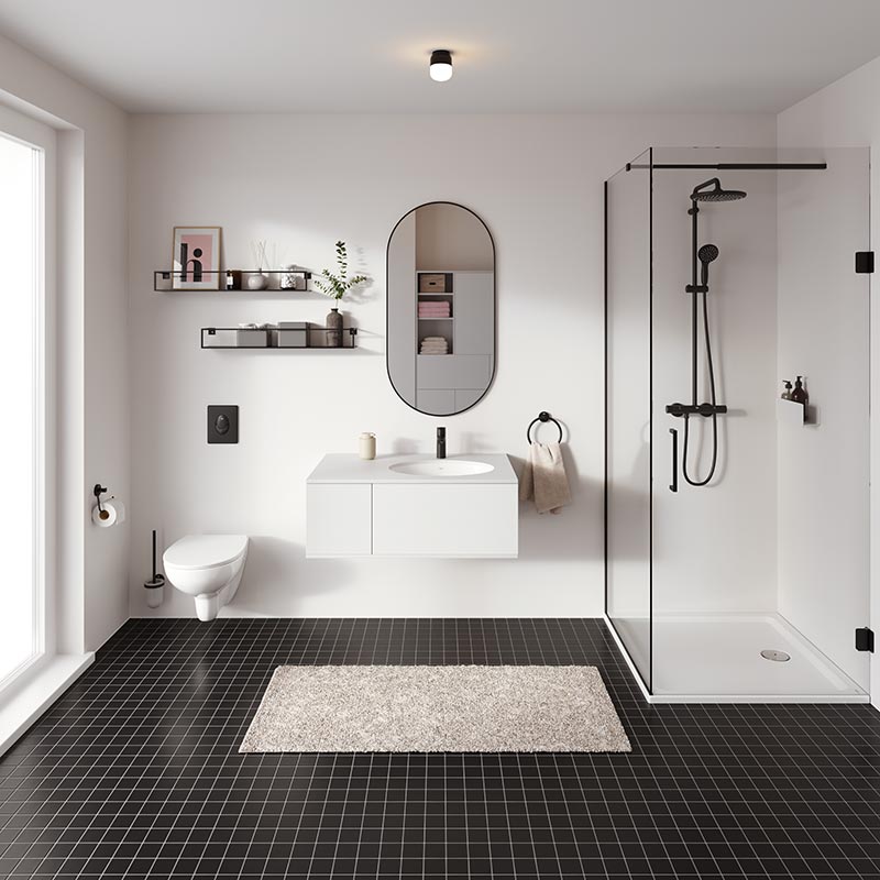 Modernes Badezimmer geplant von Heymeier Haustechnik